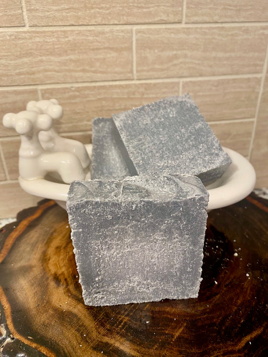 Charcoal and Cedarwood Salt Soap